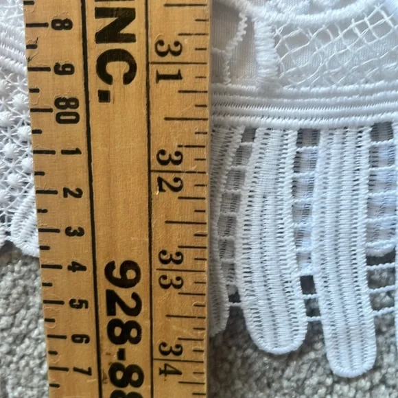 Express White Lace Crochet Slip Dress Size Medium NWT - Picture 10 of 11